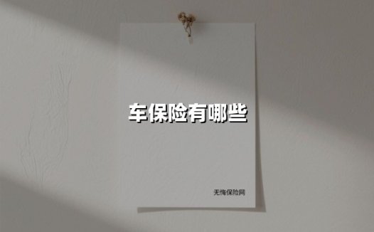 车保险有哪些(2025最新权威解答)