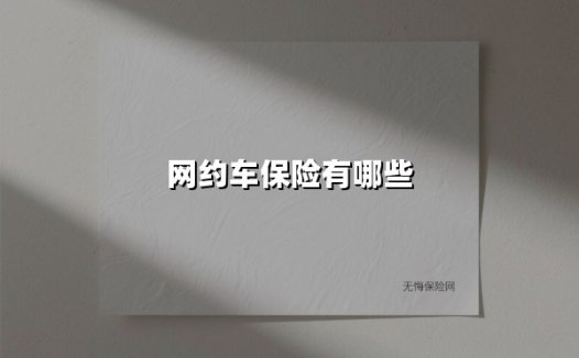 网约车保险有哪些(2025最新权威解答)