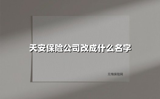 天安保险公司改成什么名字(2025最新权威解答)