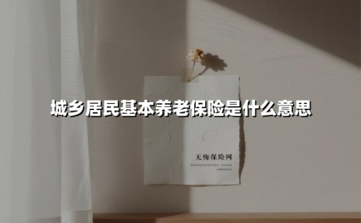 城乡居民基本养老保险是什么意思(2025最新权威解答)