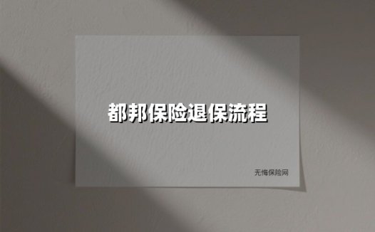 都邦保险退保流程(2025最新权威解答)