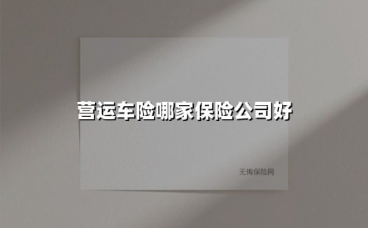 营运车险哪家保险公司好（2025最新权威解答）