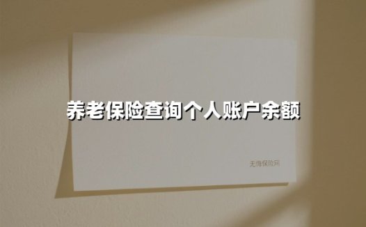 养老保险查询个人账户余额(2025最新)