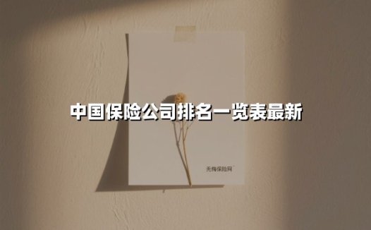 中国保险公司排名一览表最新(2025最新)