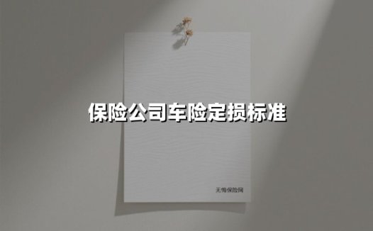 保险公司车险定损标准(2025最新)