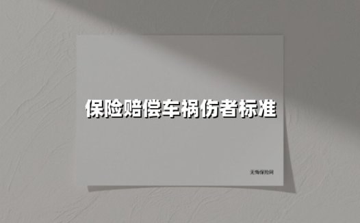 保险赔偿车祸伤者标准