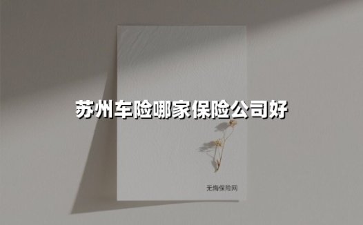 苏州车险哪家保险公司好
