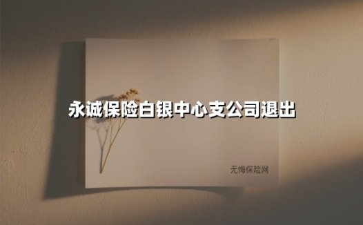 永诚保险白银中心支公司退出