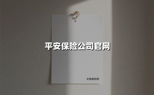 平安保险公司官网