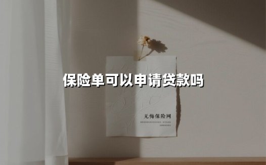 保险单可以申请贷款吗(2025最新)