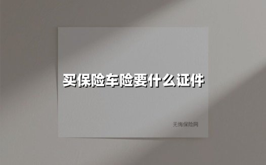 买保险车险要什么证件(2025最新)