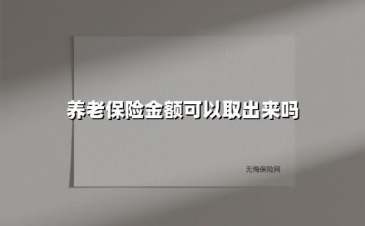 养老保险金额可以取出来吗(2025最新)