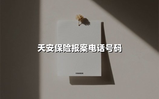 天安保险报案电话号码(2025最新)
