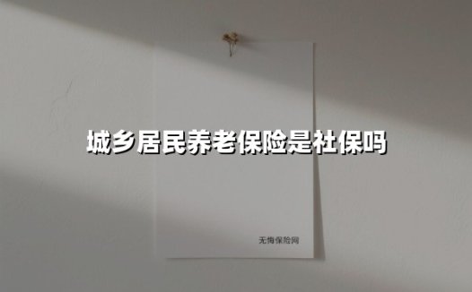 城乡居民养老保险属于社保吗？一文详解四大认知误区