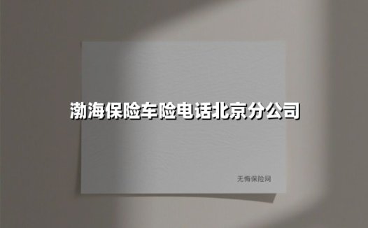渤海保险北京分公司车险服务:一通电话开启全天候守护