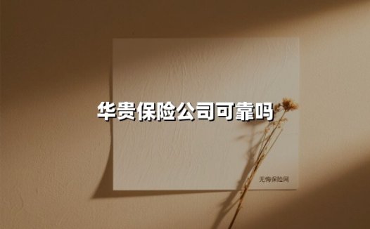 华贵保险:背靠茅台的险企巨头,是否值得信赖?