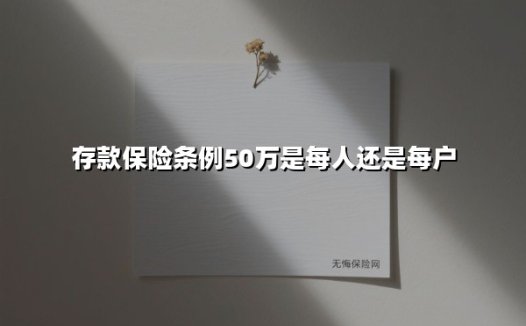 银行存款保险50万限额:是按人头算还是全家共享?深度解析最新规则