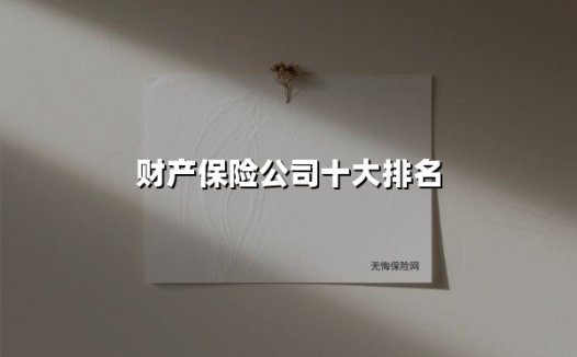 2025年中国财产保险公司十大排名：市场格局、服务效能与用户口碑全面解读