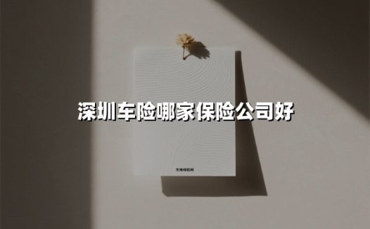 深圳车险怎么选?2025年五大保险品牌全攻略(附避坑指南)