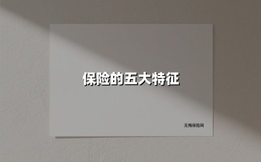 保险的五大核心特征:风险时代的生存智慧与契约艺术