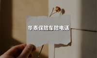华泰车险服务指南：电话背后的高效保障与省钱秘诀