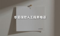 24小时守候:用华夏银行人工服务电话开启高效服务新体验