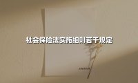 2025年社会保险法实施细则权威解读：三大核心变化关系你的钱袋子