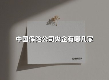 中国保险业「国家队」揭秘：四大央企的传承与担当