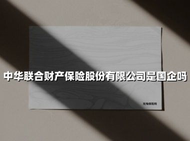 中华联合财产保险股份有限公司是国企吗？一文解析这家“国民级”险企的前世今生