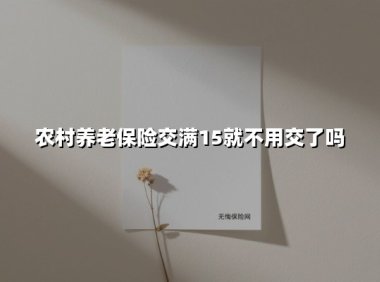 农村养老保险交满15年停缴还是续交？看懂政策不吃亏的实用指南
