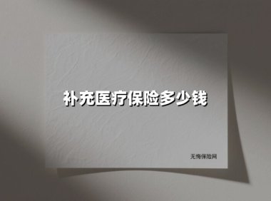 2024年补充医疗保险多少钱？手把手教你算清这笔健康账