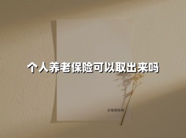 个人养老保险里的钱到底能不能取？这篇指南让你秒懂所有门道