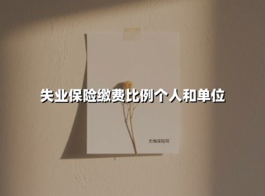 失业保险缴费比例全解析：个人与单位如何分担？看完收藏这一篇就够了