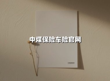 中煤保险车险：为您的出行安全打造360°无忧守护