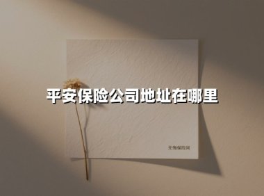 中国平安保险公司地址全解析：总部及全国重点城市办公地点一览