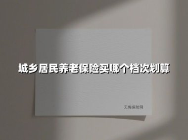 城乡居民养老保险买哪个档次划算(2025最新权威解答)