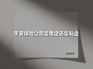 平安保险的国企与私企属性之辨:穿透股权的迷雾