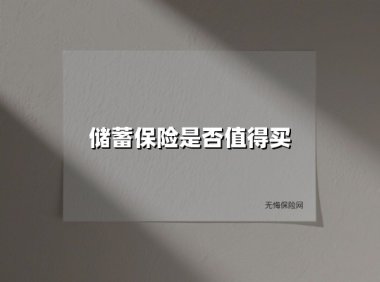 储蓄保险值得买吗?一份关于抗风险与财富增值的深度指南
