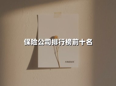 2025年保险公司排行榜前十名揭晓:行业暗战浮出水面
