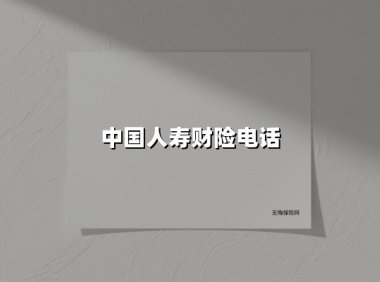 中国人寿财险电话：全天候服务背后的故事与信任