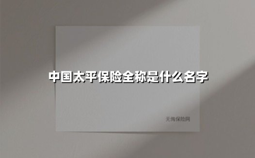 解码民族保险百年传奇：中国太平保险集团有限责任公司的「国际范」与「中国心」