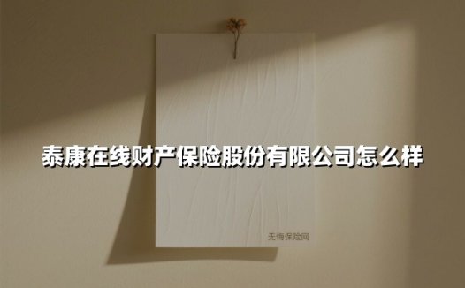 科技赋能大健康生态：解密泰康在线财产保险的突围之道