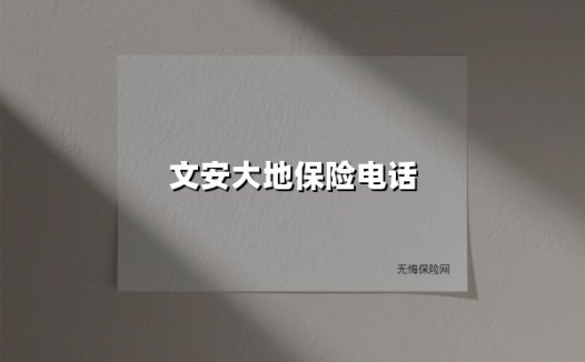 专业守护，一拨即达 | 文安大地保险24小时服务热线全面指南