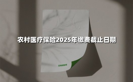 2025年新农合缴费倒计时!12月31日截止,三大变化直接关系农民看病钱袋