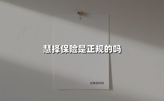 慧择保险是正规平台吗?拆解17年老牌企业的三重护城河