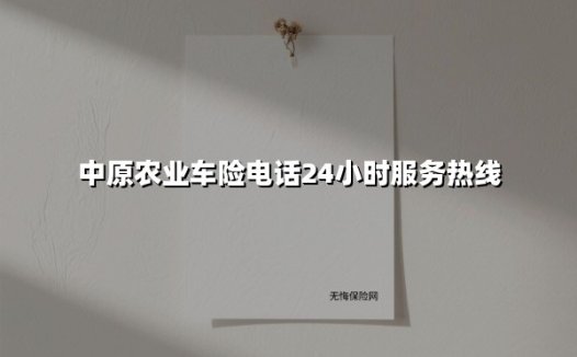 全天守护、精准理赔:中原农业车险24小时服务热线的核心价值与便民体系