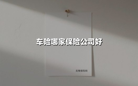 车险哪家保险公司好?2025年车主必看的选择指南