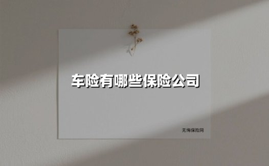 车险有哪些保险公司?2025年市场格局与投保趋势透视