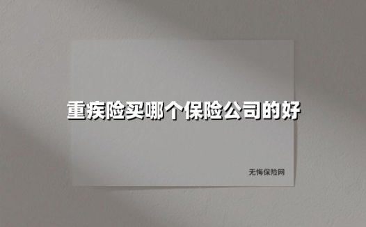 重疾险买哪个保险公司的好（2025最新权威解答）