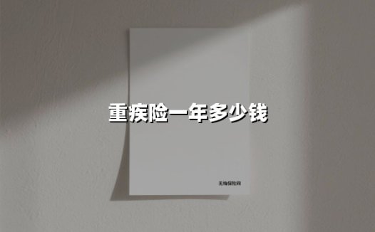 重疾险一年多少钱(2025最新权威解答)
